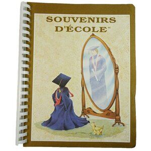 Souvenirs D'Ecole Quebec Canada French School Memory Album Spiralbound Book